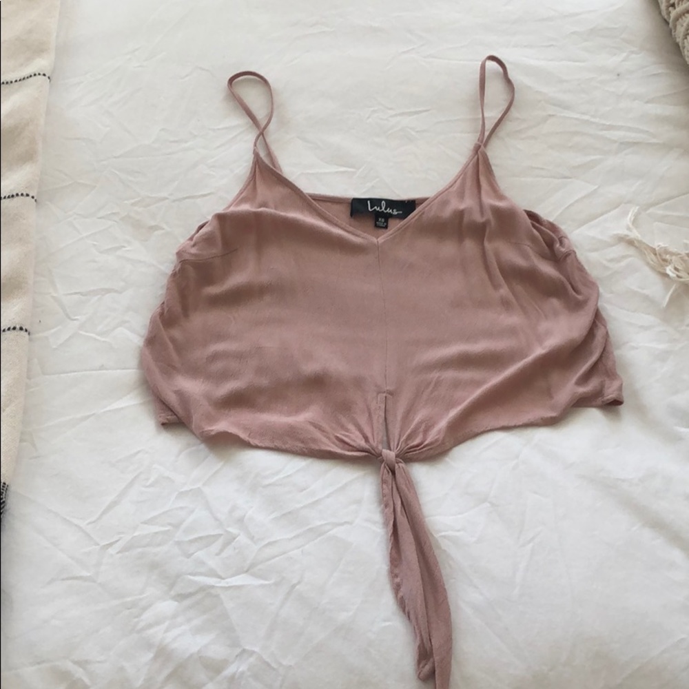 Lulus front tie, crop, tank